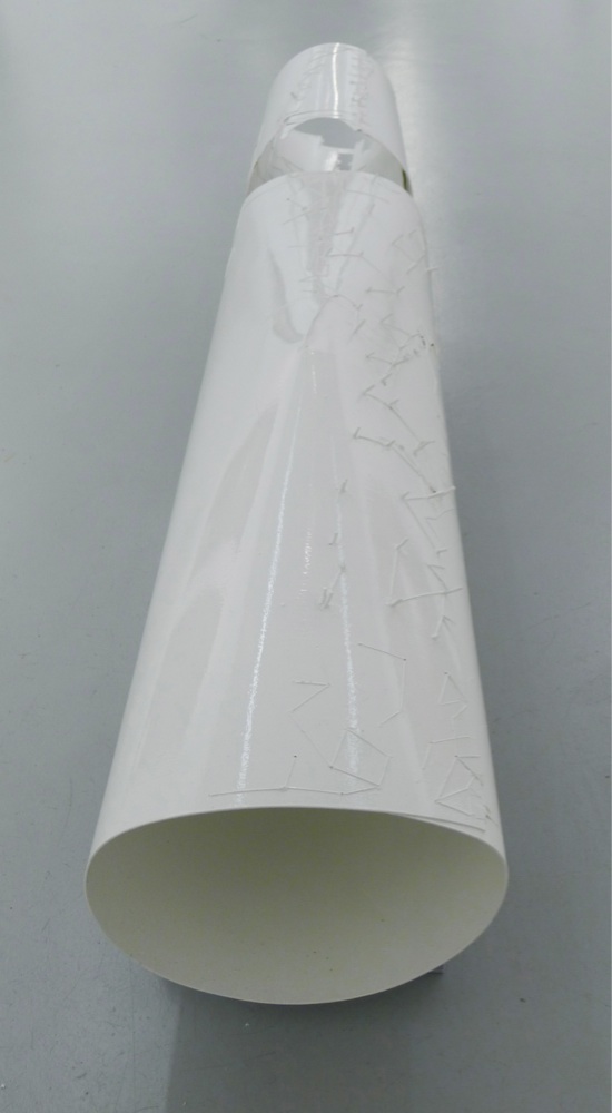 Object (Still horny in a city's sewers). 2011. Coating on wood. 40 x 34 x 192 cm