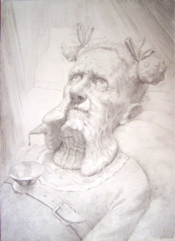 Steven C. Harvey - Old Age XI - 2012. Pencil on paper. A3