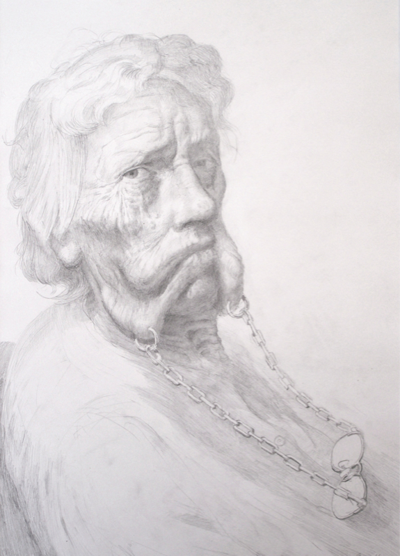 Steven C. Harvey - Old Age XIII - 2012. Pencil on paper. A2