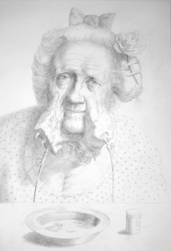 Steven C. Harvey - Old Age XV - 2012. Pencil on paper. A2