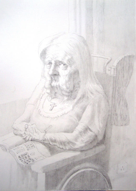 Steven C. Harvey - Old Age XVII - 2012. Pencil on paper. A4