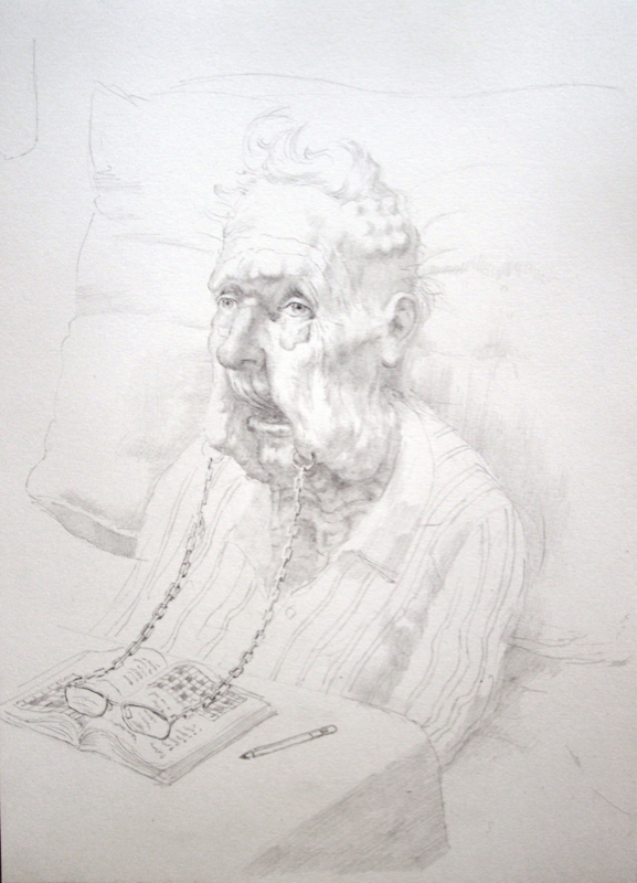 Steven C. Harvey - Old Age XVIIII - 2012. Pencil on paper. A4