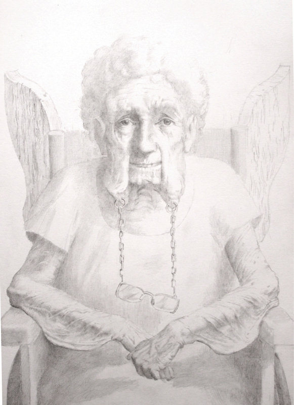 Steven C. Harvey - Old Age XXII - 2012. Pencil on paper. A4