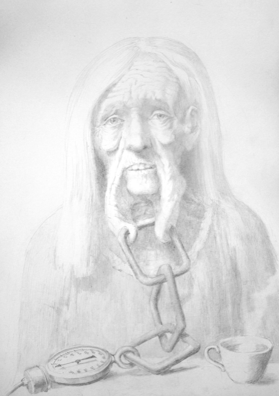 Steven C. Harvey - Old Age XXV - 2012. Pencil on paper. A4