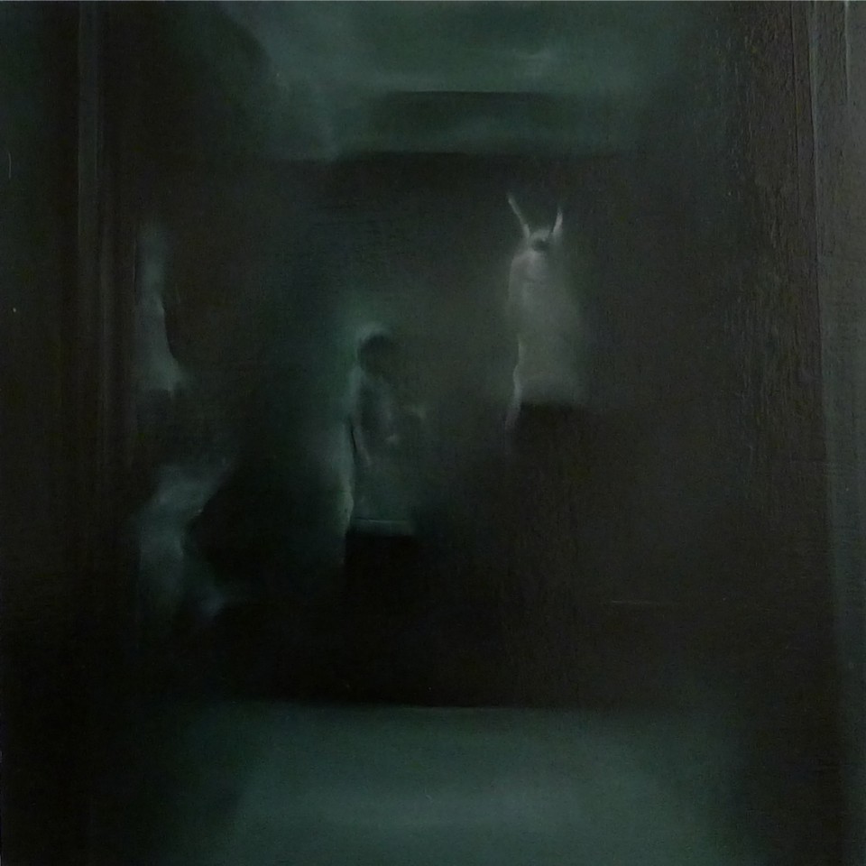 Untitled (Evening then and Evening Now), 2013, oil on wood, 42 x 42 cm