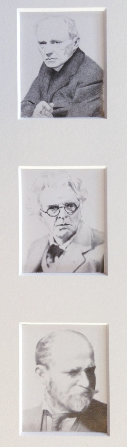 Les Artistes, 2014, pencil on paper, (2x) 62 x 26 cm 