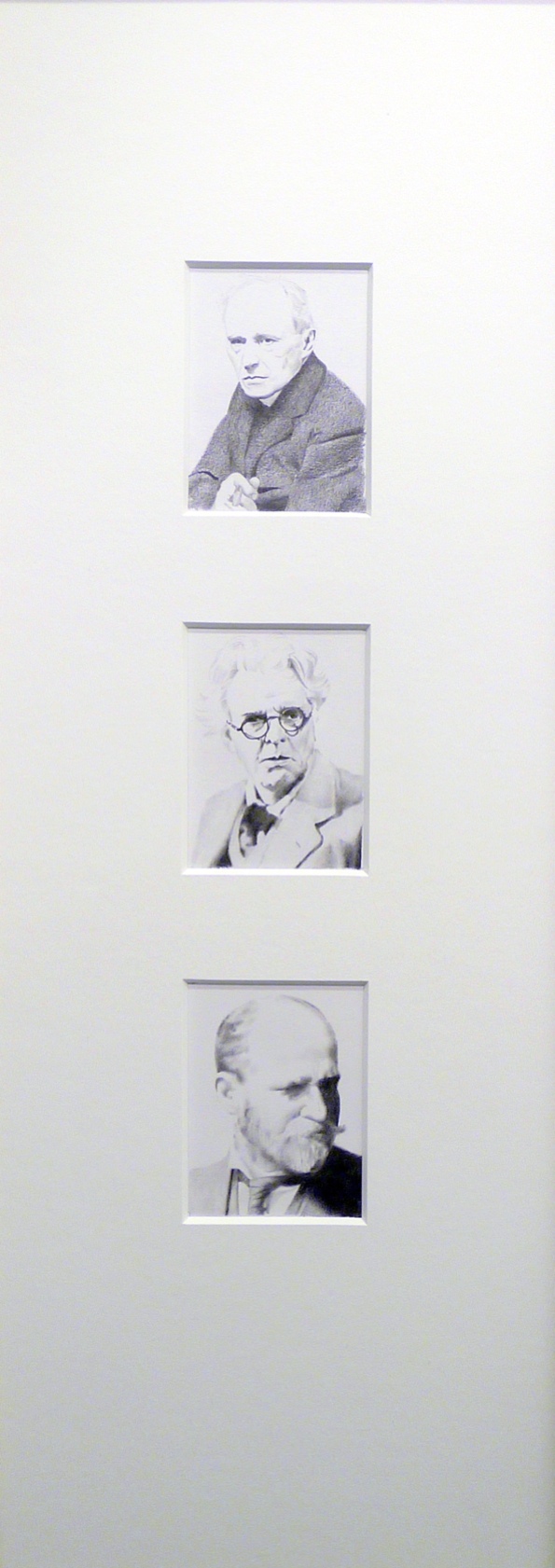 Les Artistes, 2014, pencil on paper, (2x) 62 x 26 cm 