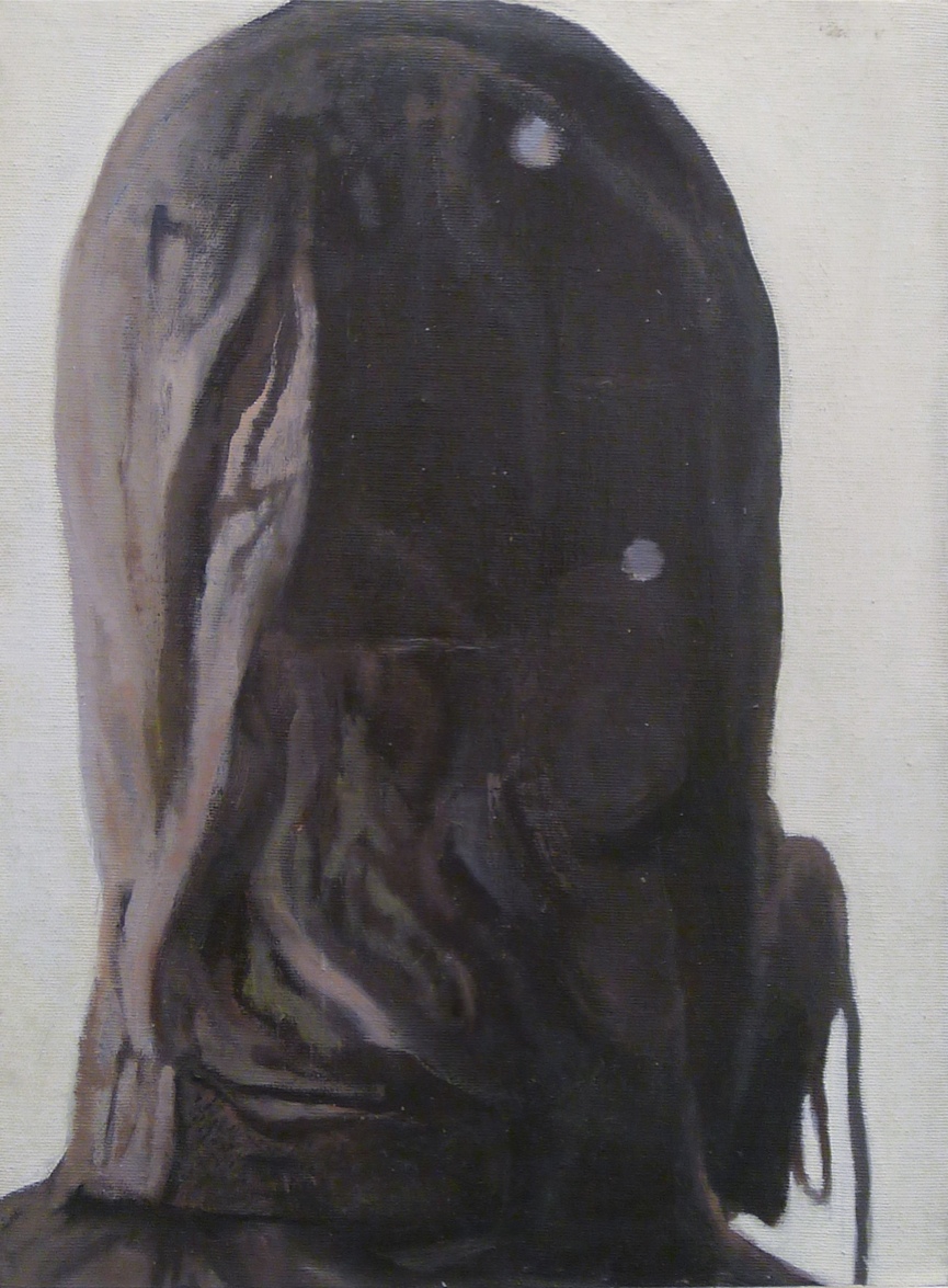 Vangelis Gokas, EvaIII, 2014, oil on wood, 40 x 30 cm