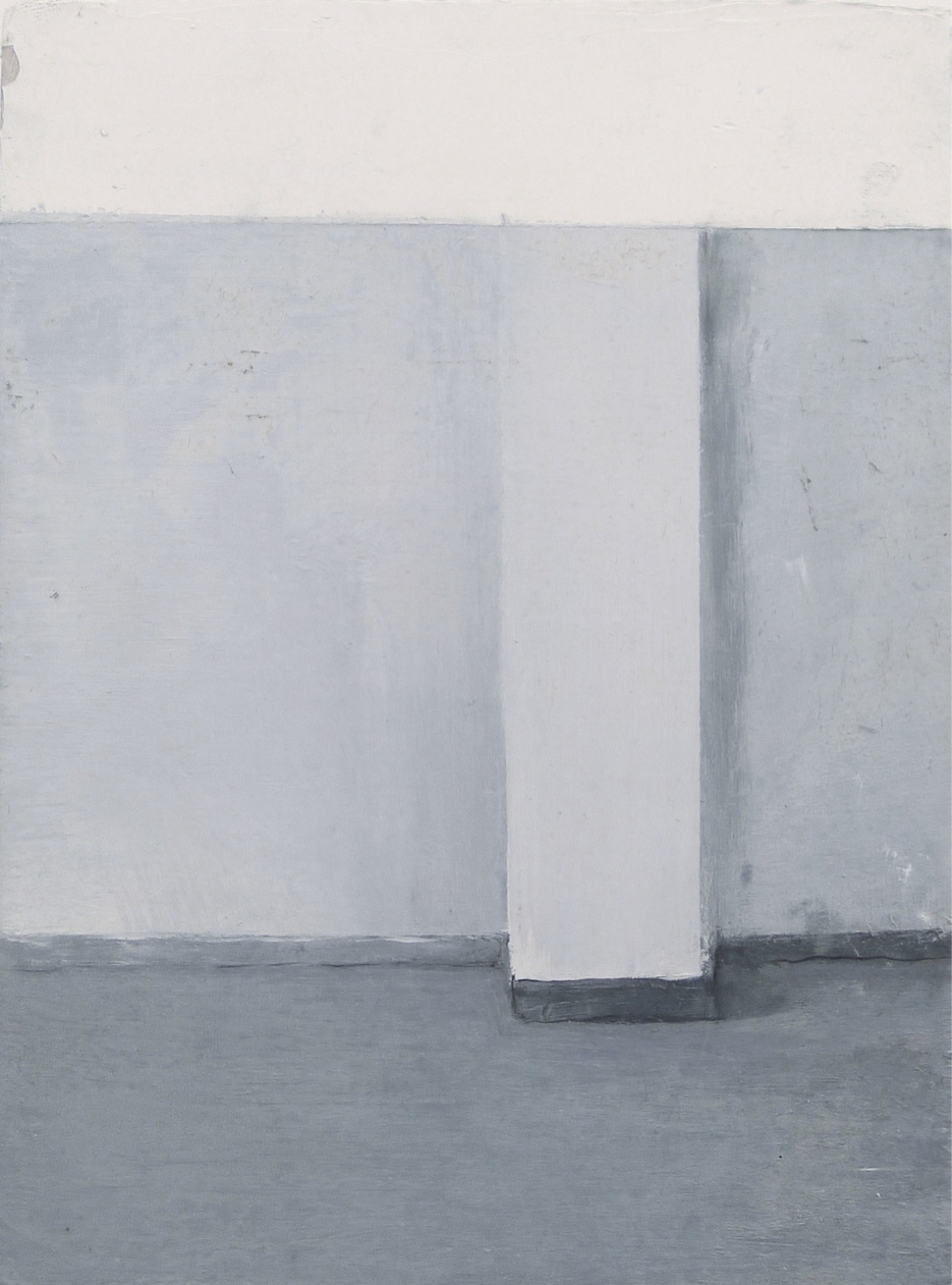 Vangelis Gokas, Studio II, 2013, oil on wood, 27 x 20 cm