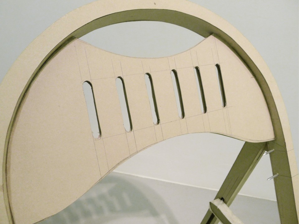 Kostas Roussakis, Chair, 2005 cardboard and steel nails  /  80 x 50 x 50 cm. (detail)