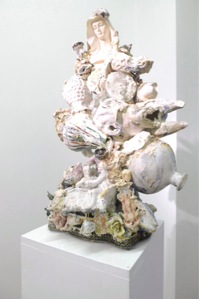 Aliki Palaska, Broken identities, 2014, mixed media, 34 x 23 x 19 cm