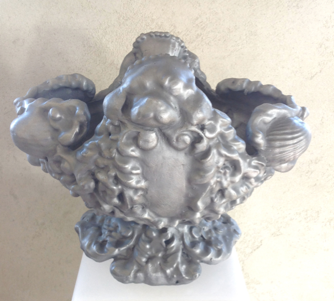 Dimitris Antonitsis, Rococco Masquerade, aluminium cast, 27 x 35 x 24 cm, courtesy Ileana Tounta, Athens