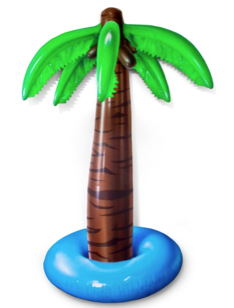 Pavlos Tsakonas, Inflatable Palm Tree, 2008, acrulics on canvas mounted on MDF, 287 x 180 cm, courtesy CAN Gallery