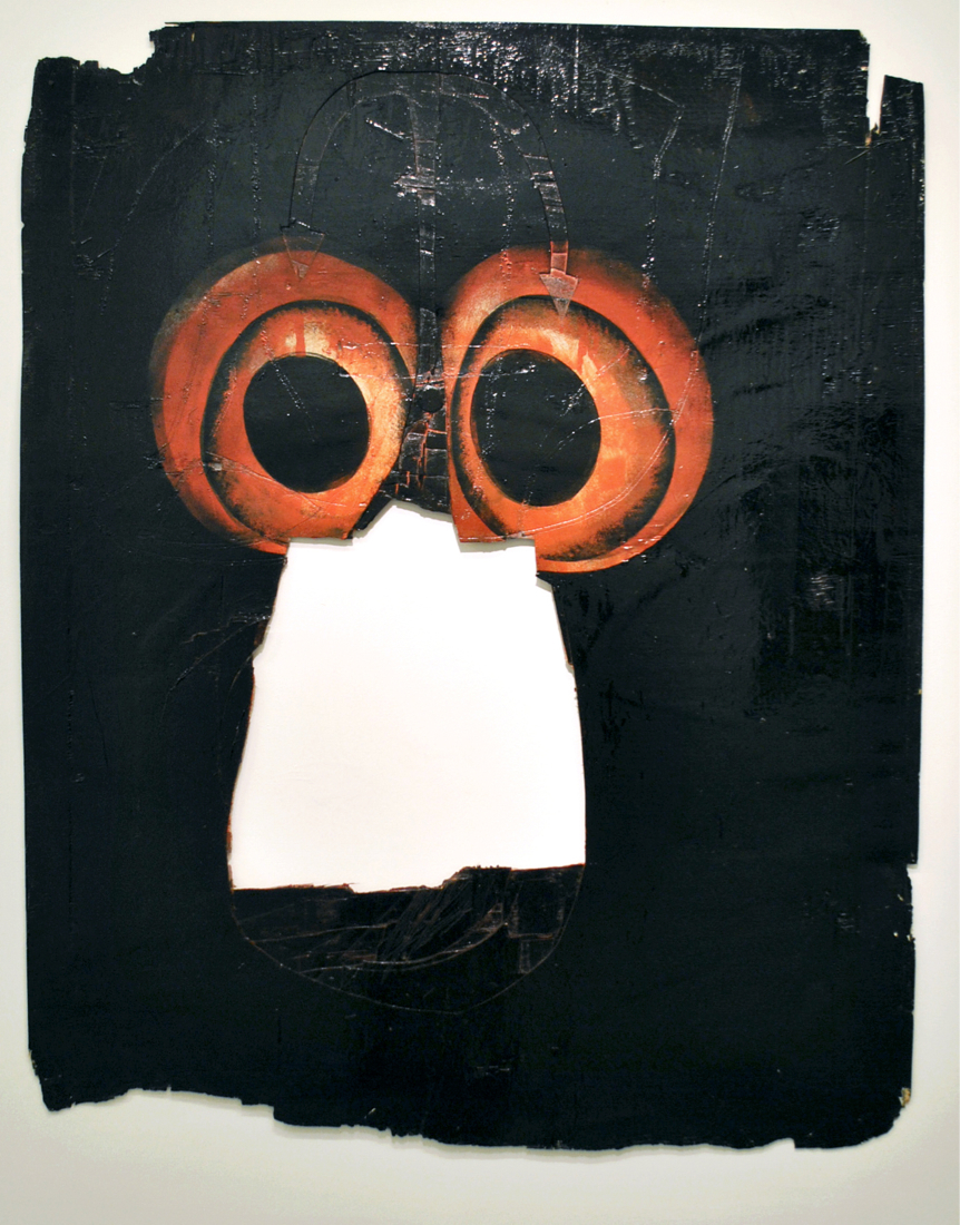 Vocal III, 2017, enamel paint on wood panel, 112 x 89 cm