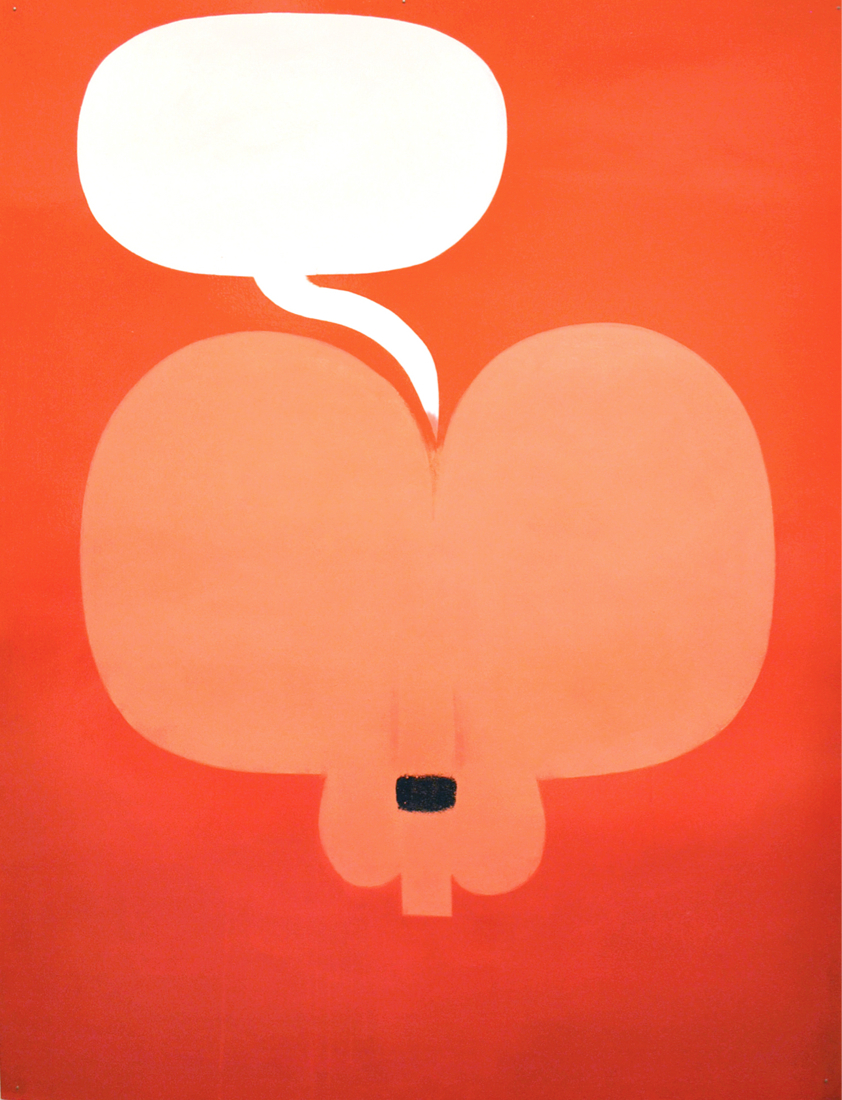 Nothing left to say, 2017, enamel paint on wooden panel, 160 x 122 cm