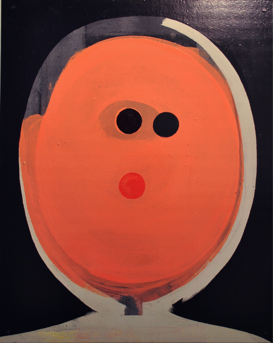 Vocals (Follow the dots), 2017, enamel paint on wooden panels, 50 x 40 cm