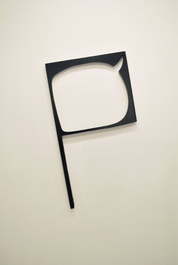 Wooden Club, 2017, enamel paint on wood 109 x 60 cm