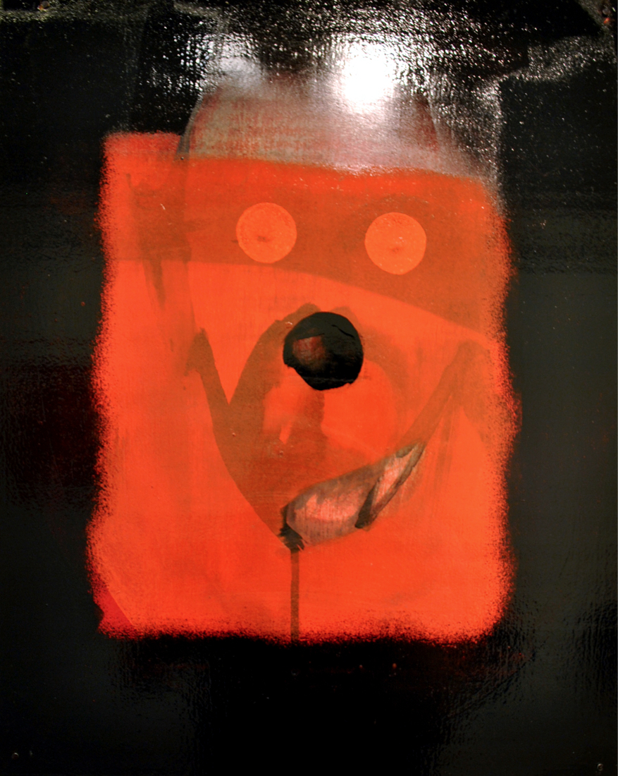 Vocals (Follow the dots), 2017, enamel paint on wooden panels, 50 x 40 cm