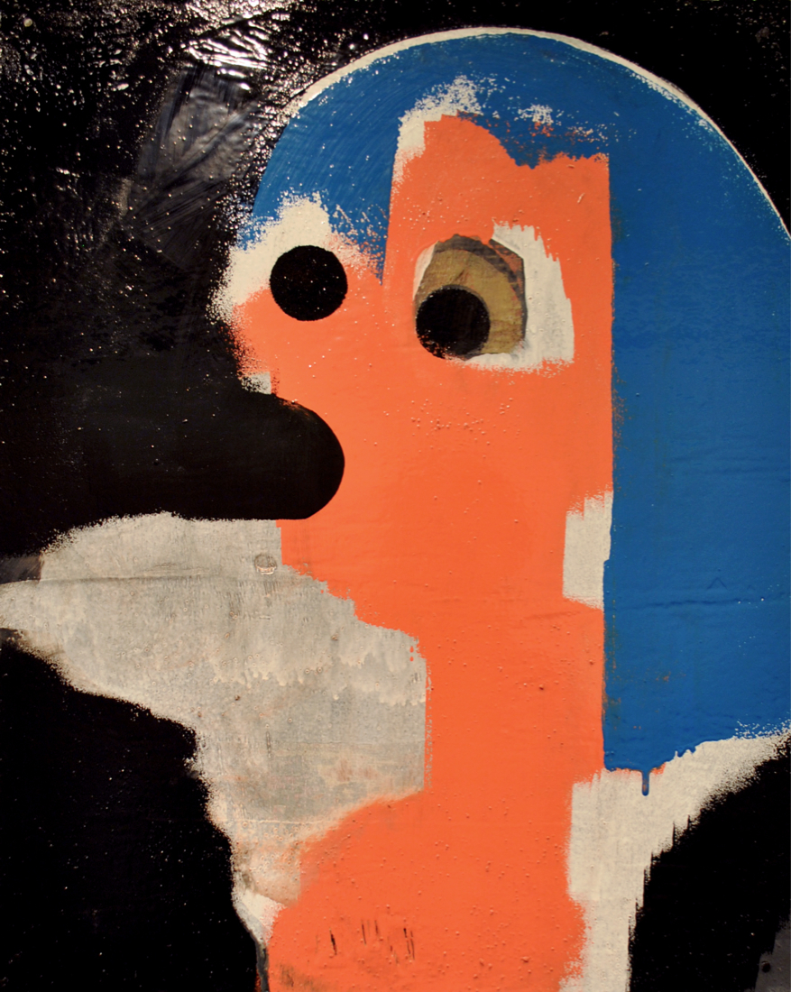 Vocals (Follow the dots), 2017, enamel paint on wooden panels, 50 x 40 cm