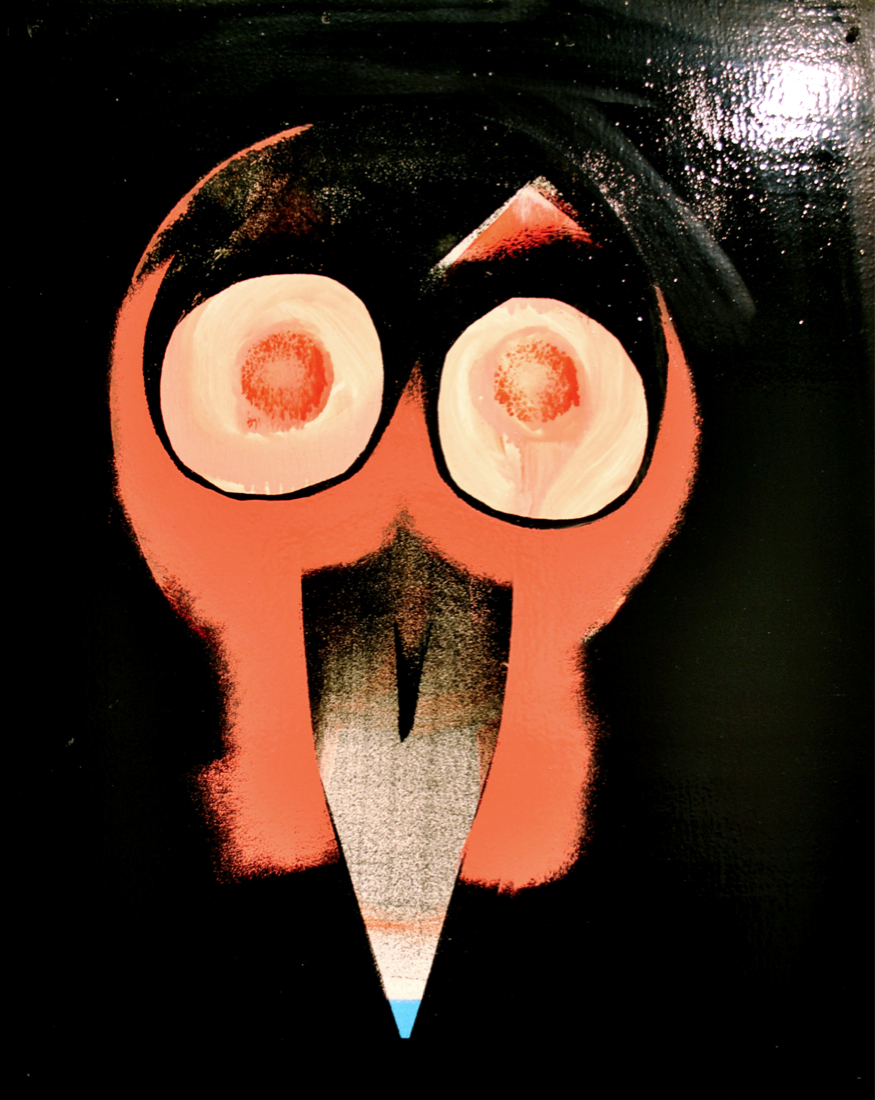 Vocals (Follow the dots), 2017, enamel paint on wooden panels, 50 x 40 cm