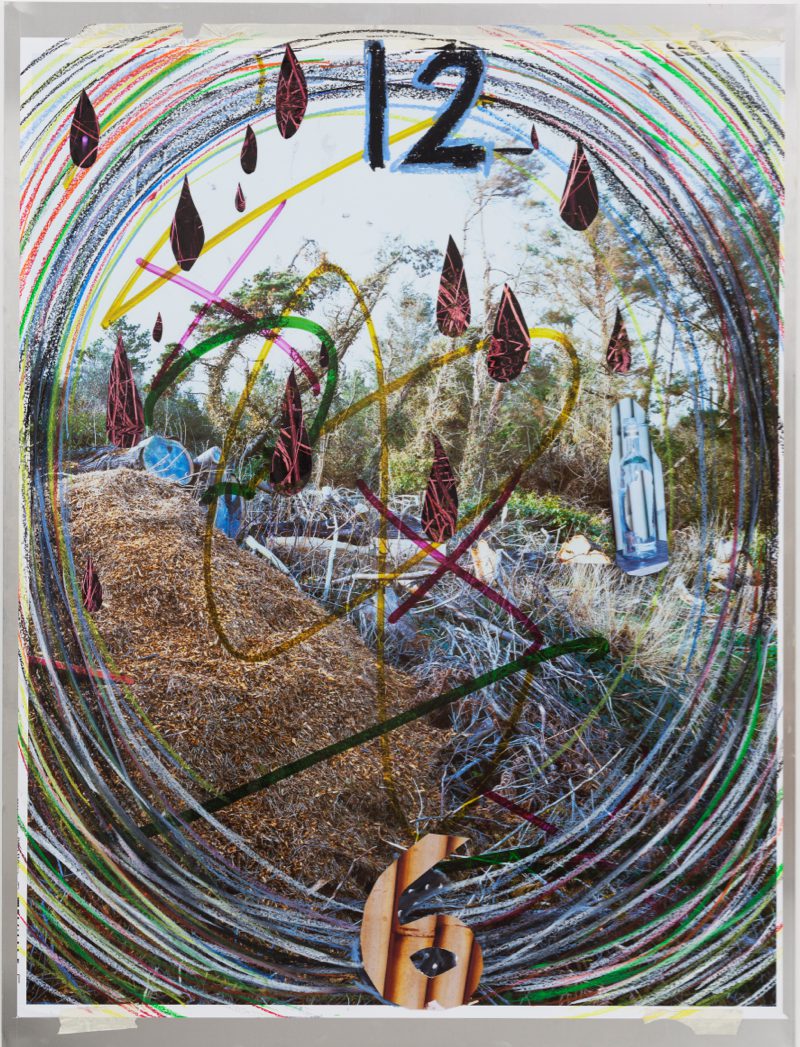 Vortex, Milford Haven, 2017, archival pigment print, oil pastel, 163 x 125 cm