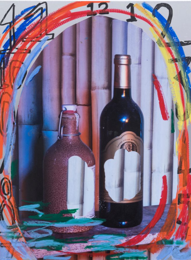 Your Hangovers on Someone Else's Time, 2017, archival pigment print, acrylic paint, oil pastel, 42 x 31 cm