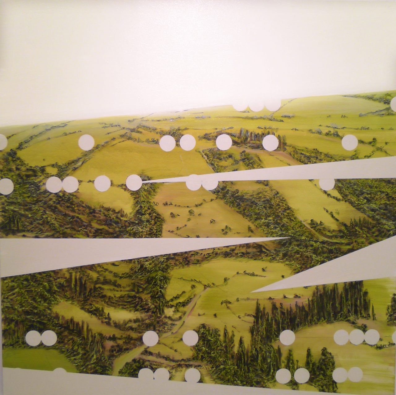 Christos Michaelides, Formation to Bring Order and Discipline, 2017, oil on canvas, 100 x 100 cm