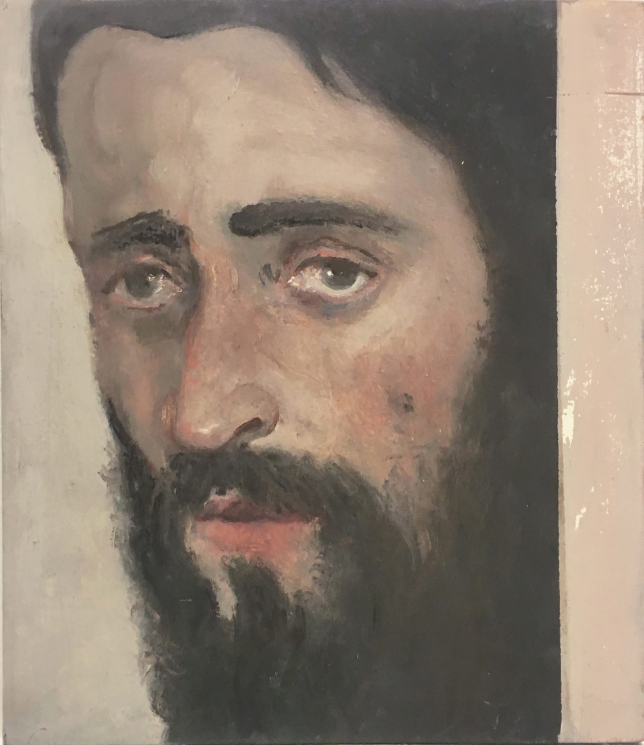 V. Garshin ( after Ilya Repin), 2017
oil on wood					 
22,5 x 19,5 cm
