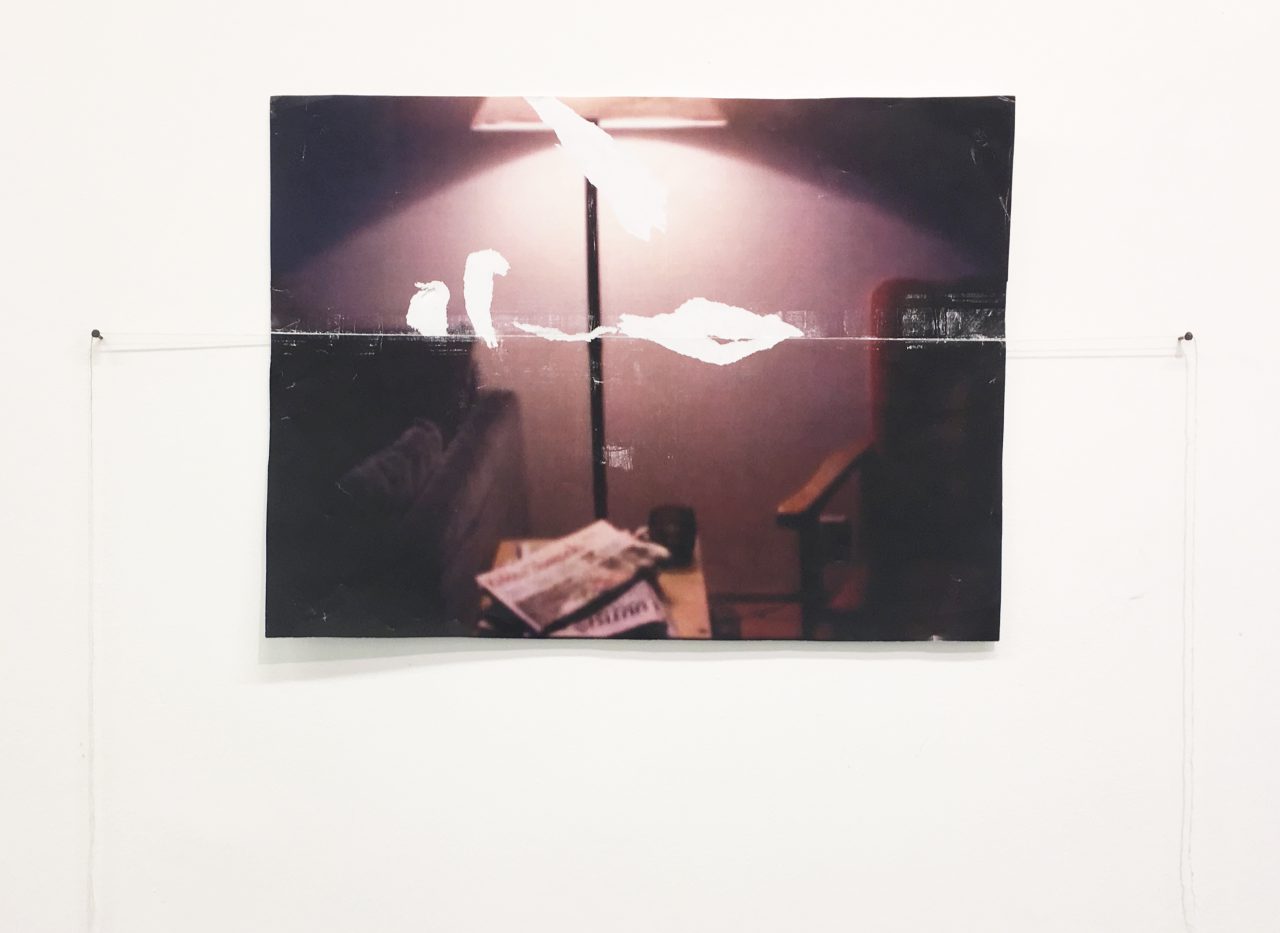 Untitled, 2017, ink jet print, thread, 29 x 40 cm
