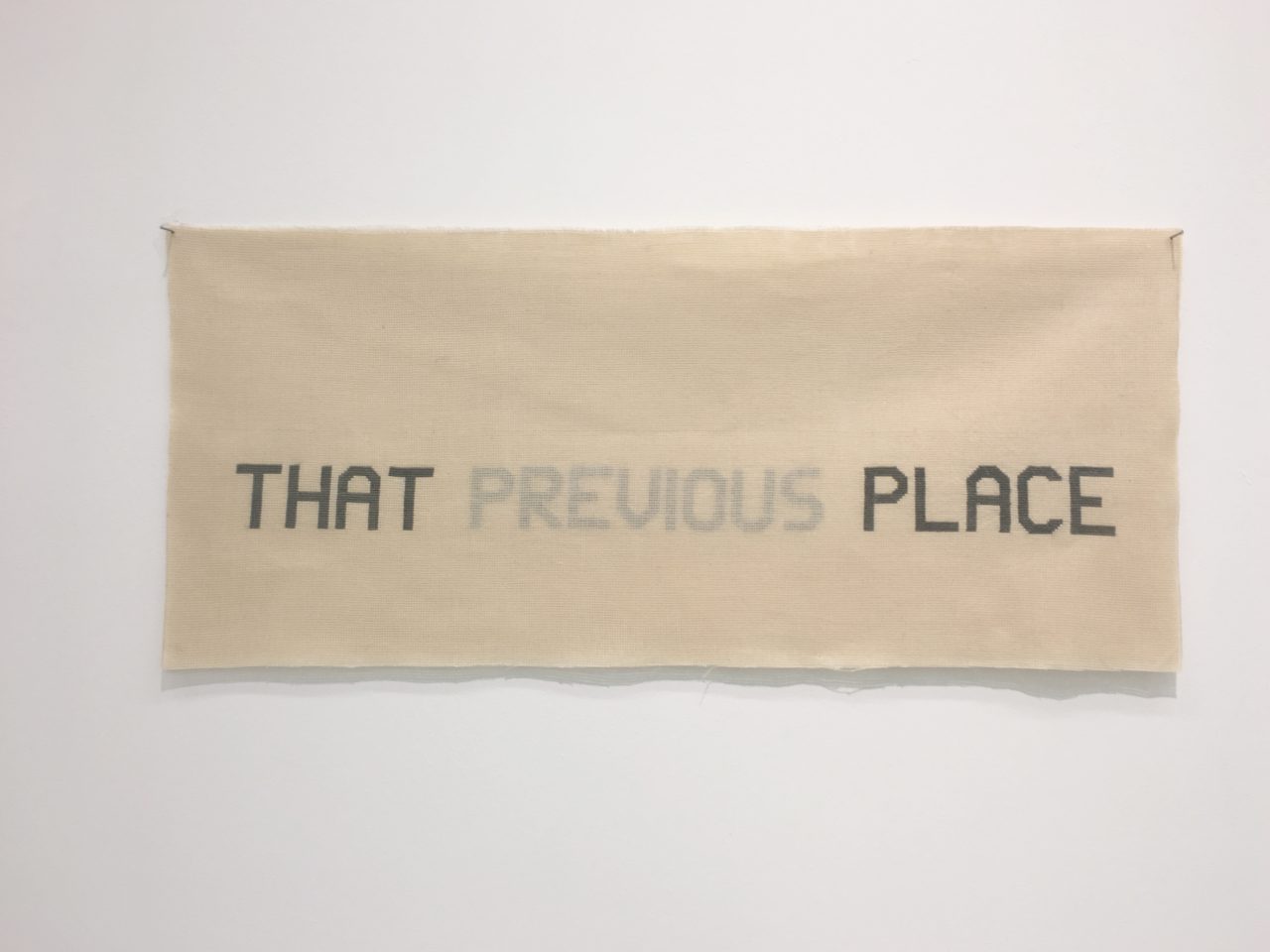 That Previous Place, 2018,
DMC thread on canvas,
28 x 64 cm