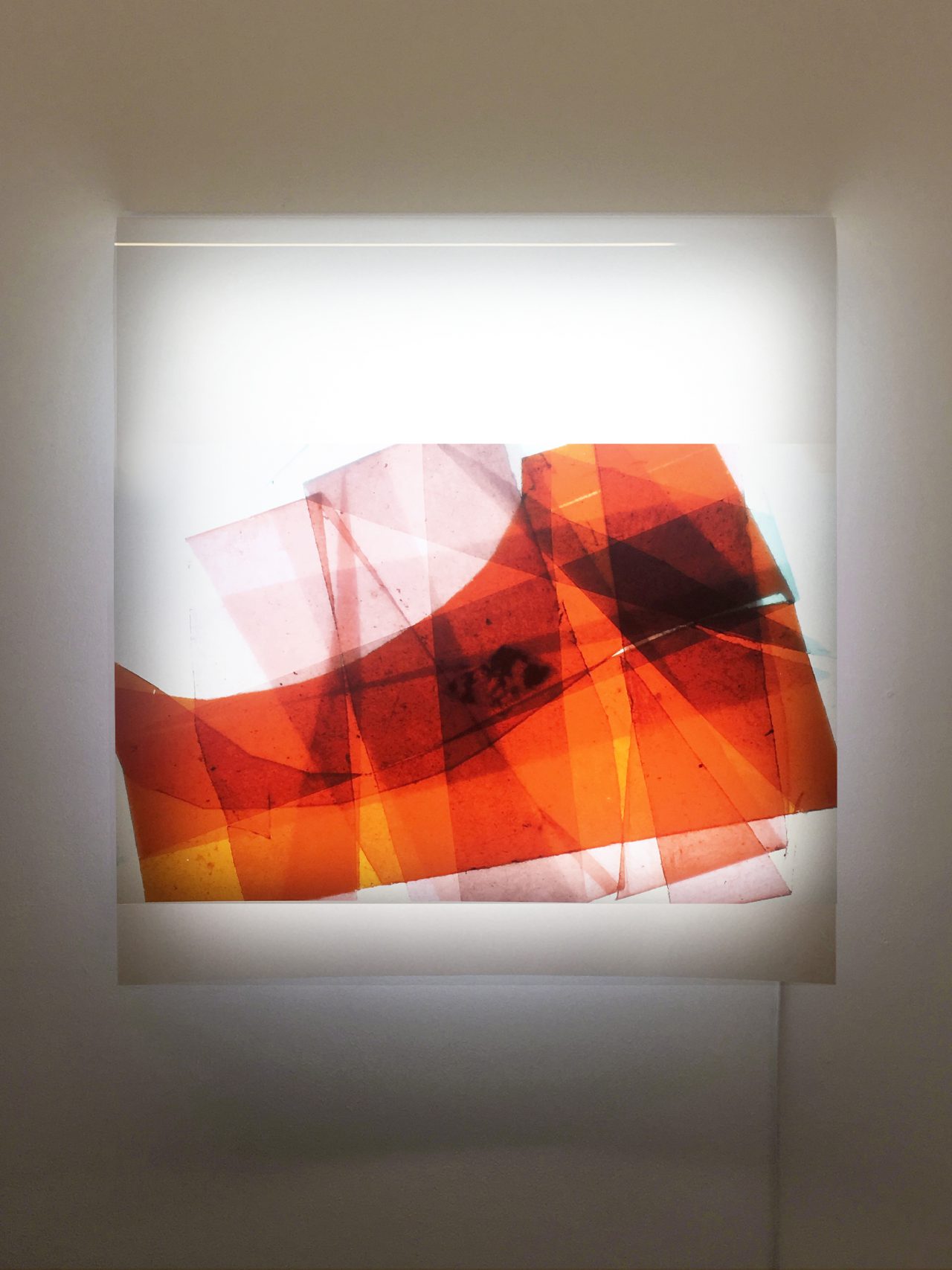 A few notes for the day that is gone, 2014-2018, duratrans print, metal, light panel, 65 x 70 x 10 cm 
