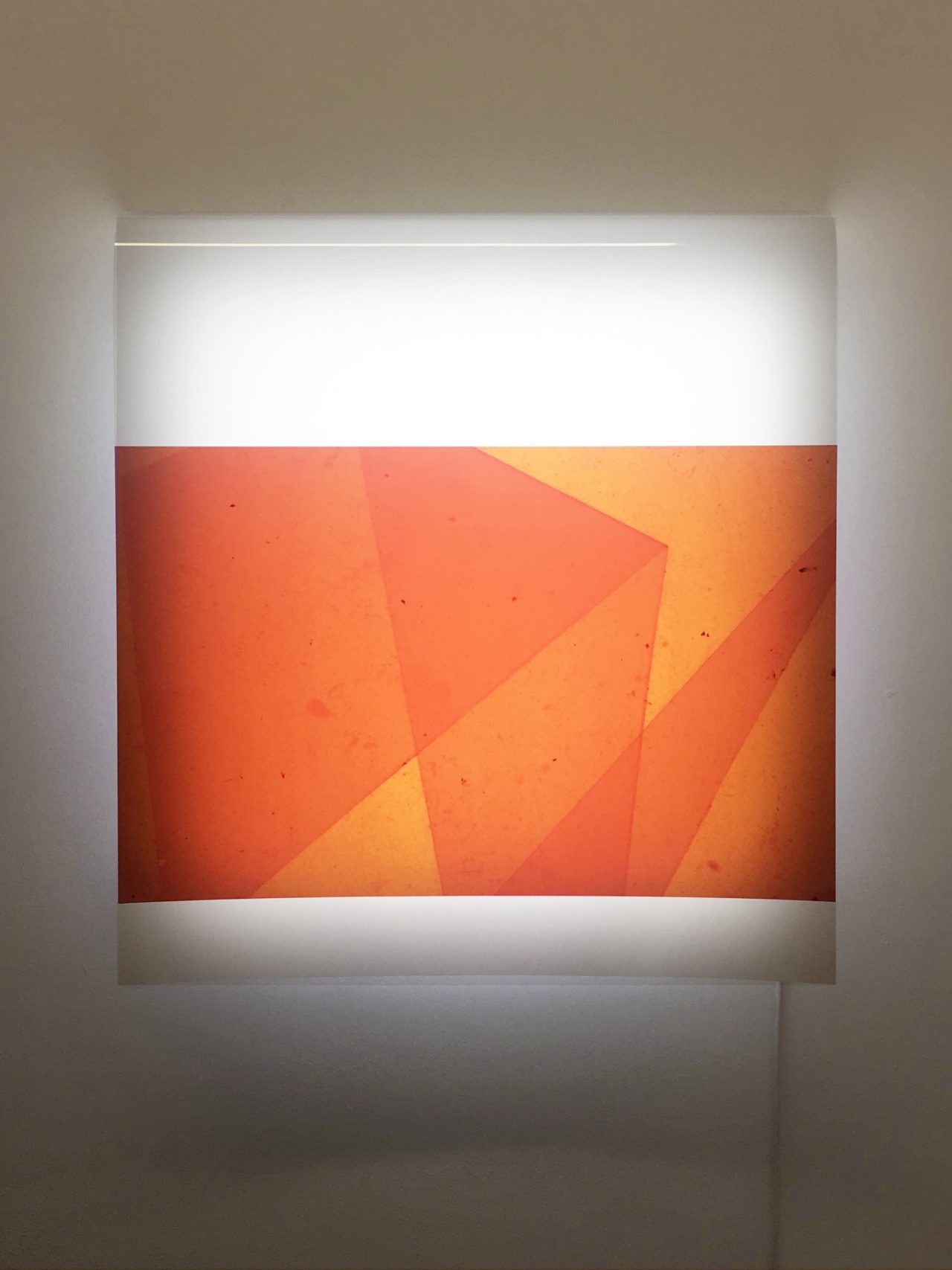 A few notes for the day that is gone, 2014-2018, duratrans print, metal, light panel, 65 x 70 x 10 cm 
