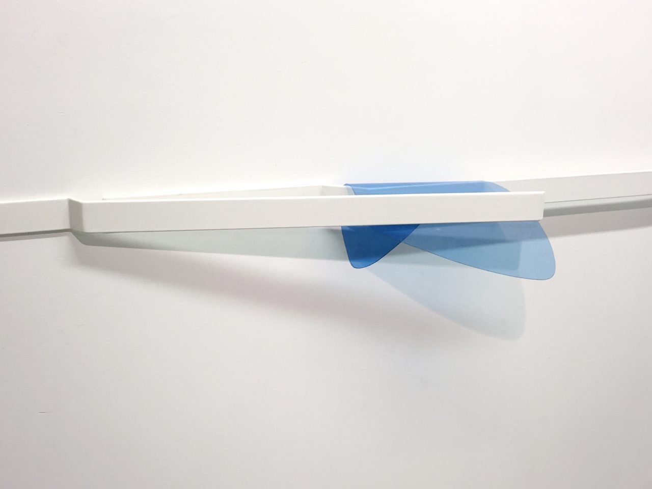 Annealing Point exercise #1, 2016, theater lighting gels, metal, 275 x 20 x 20 cm (detail)